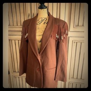 Bloomingdale’s Size M 100% Wool Color Brown Coat